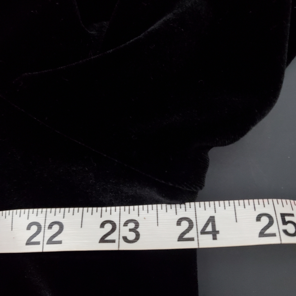 Vintage Quacker factory Velvet Shirt Sz XL Minimalist Velour Dark Academia Goth - Picture 5 of 11